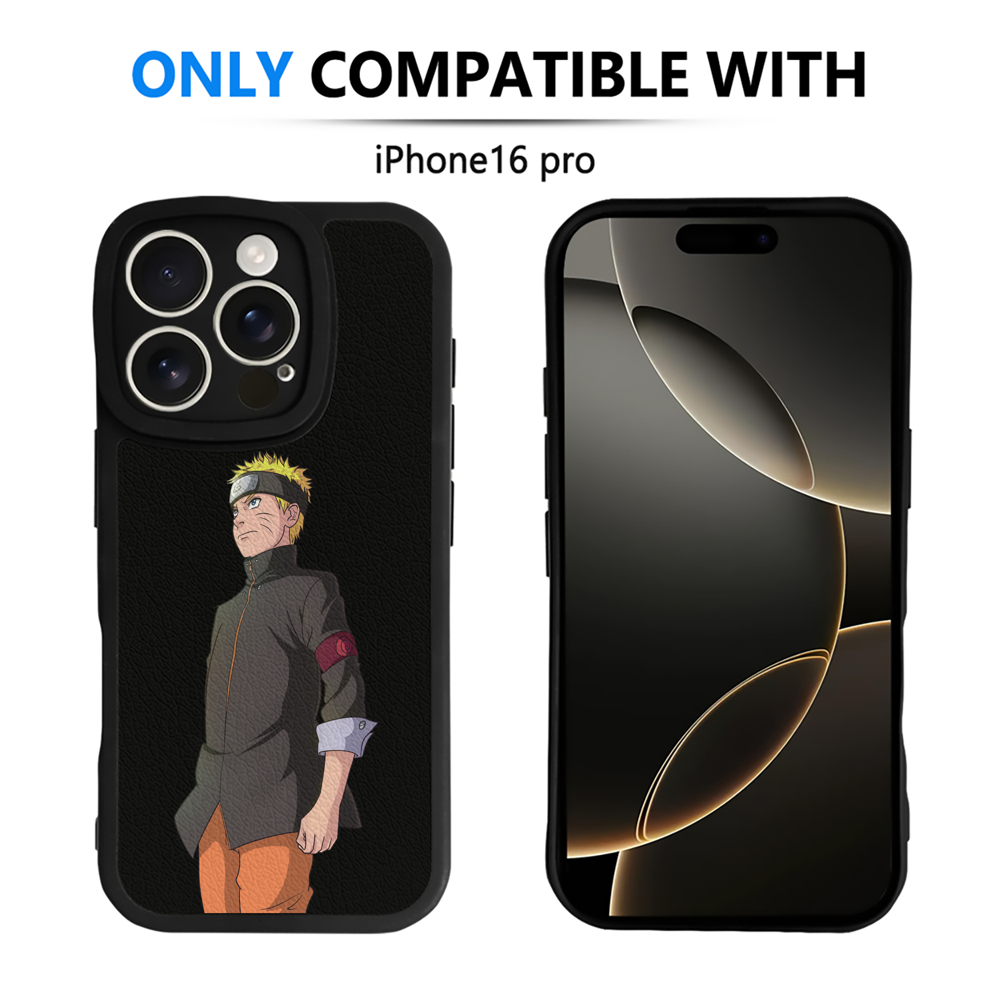 （画像用） NARUTO -ナルト- うずまき ナルト Uzumaki Naruto 【iPhone 16シリーズ対応】シリコンスマホケース（レザー調） 材質：シリコン